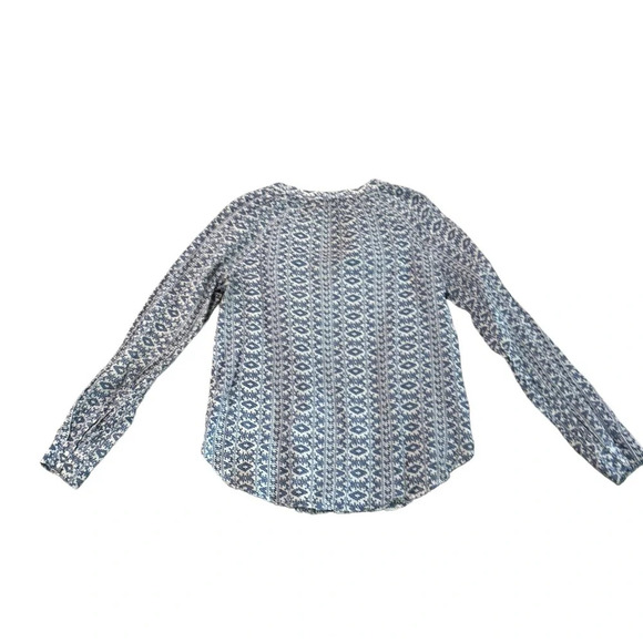 GUC JOBETH COTTON BLOUSE - WHITE & HARBOUR BLUE M - Picture 6 of 13